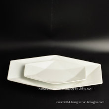 Hotel White Custom Shape Ceramic Plate